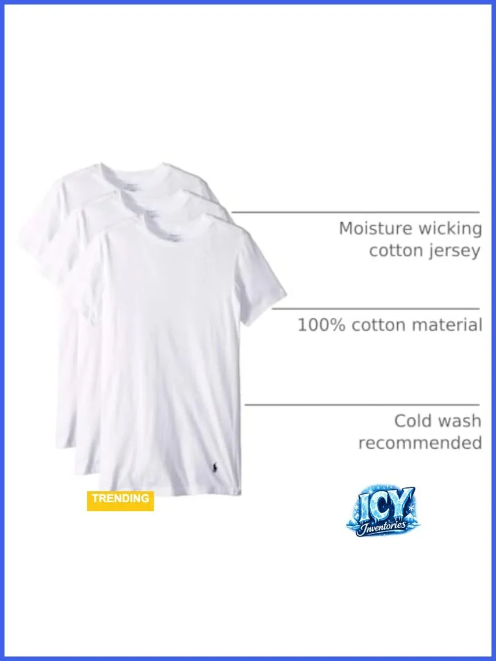 Slim Fit Cotton Crew Undershirts 3 Pack